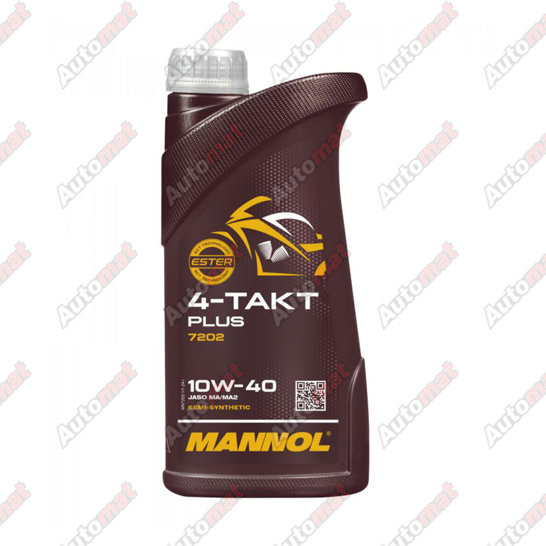 Моторное масло MANNOL 7202 4-TAKT PLUS 10W-40 MA2, 1л