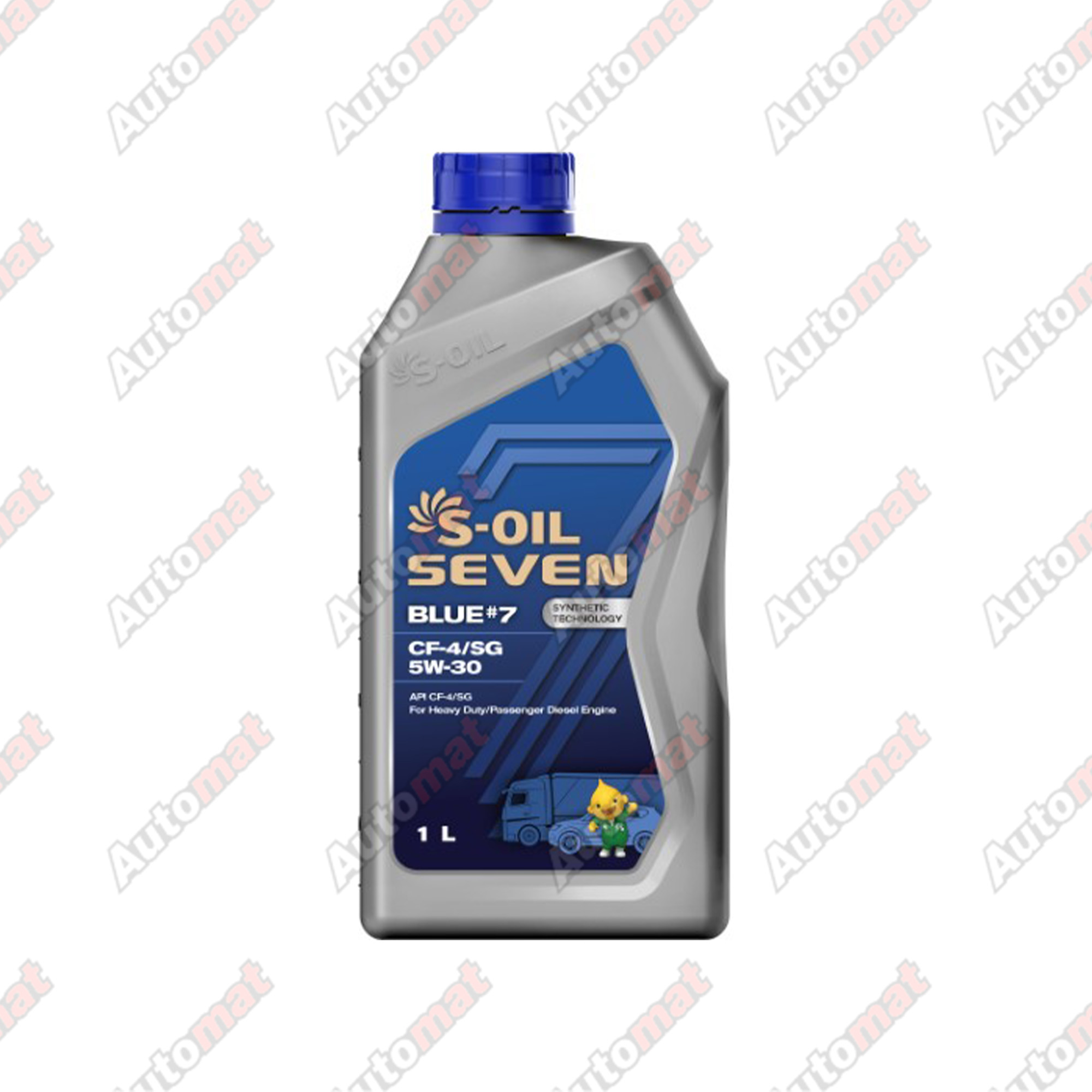 Масло моторное S-OIL 7 BLUE #7 5W-30 CF-4/SG Synthetic Technology, 1л